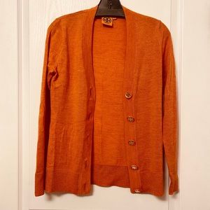 NWOT Tory Burch Orange Cardigan Size XS